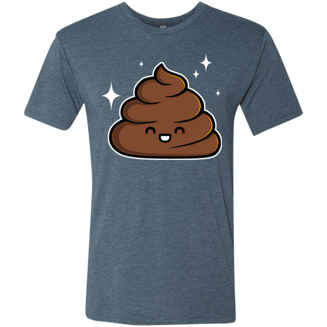 T-Shirts Indigo / Small Cutie Poop Men's Triblend T-Shirt