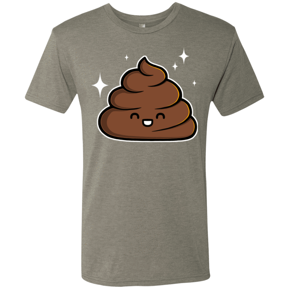 T-Shirts Venetian Grey / Small Cutie Poop Men's Triblend T-Shirt