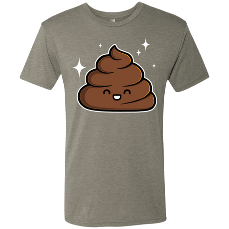 T-Shirts Venetian Grey / Small Cutie Poop Men's Triblend T-Shirt