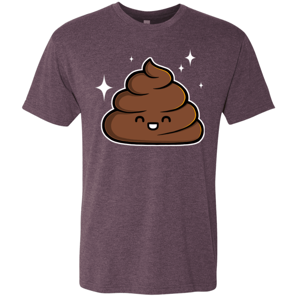 T-Shirts Vintage Purple / Small Cutie Poop Men's Triblend T-Shirt