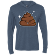 T-Shirts Indigo / X-Small Cutie Poop Triblend Long Sleeve Hoodie Tee