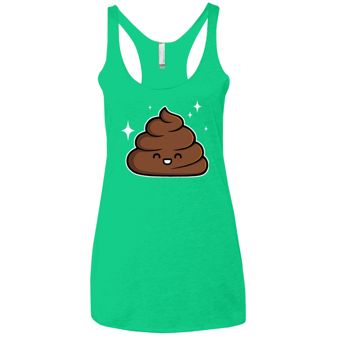 T-Shirts Envy / X-Small Cutie Poop Women's Triblend Racerback Tank