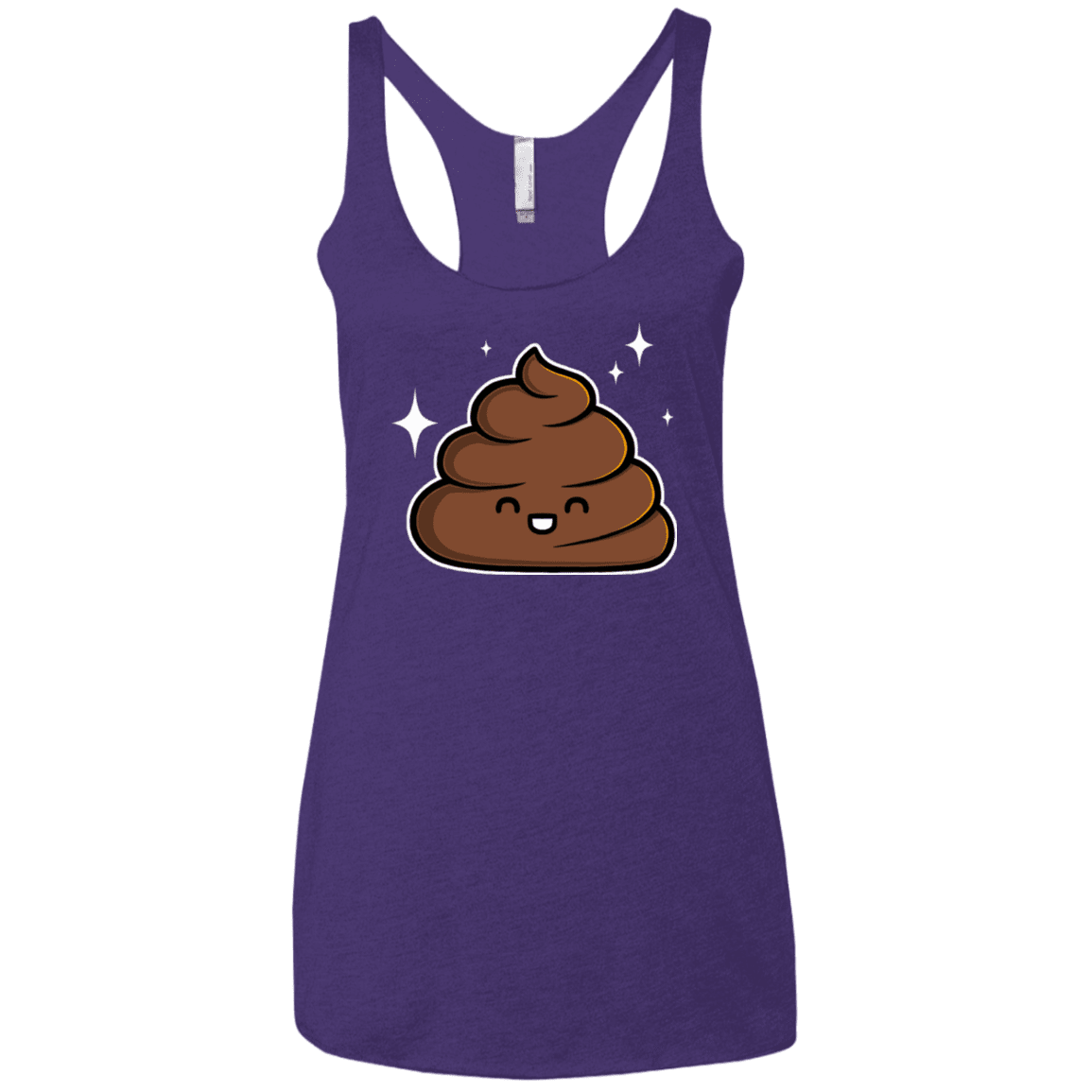 T-Shirts Purple / X-Small Cutie Poop Women's Triblend Racerback Tank