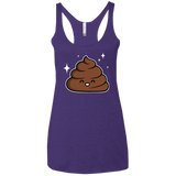T-Shirts Purple / X-Small Cutie Poop Women's Triblend Racerback Tank