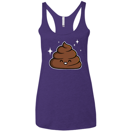 T-Shirts Purple / X-Small Cutie Poop Women's Triblend Racerback Tank
