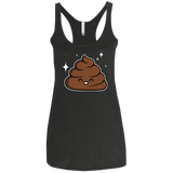 T-Shirts Vintage Black / X-Small Cutie Poop Women's Triblend Racerback Tank