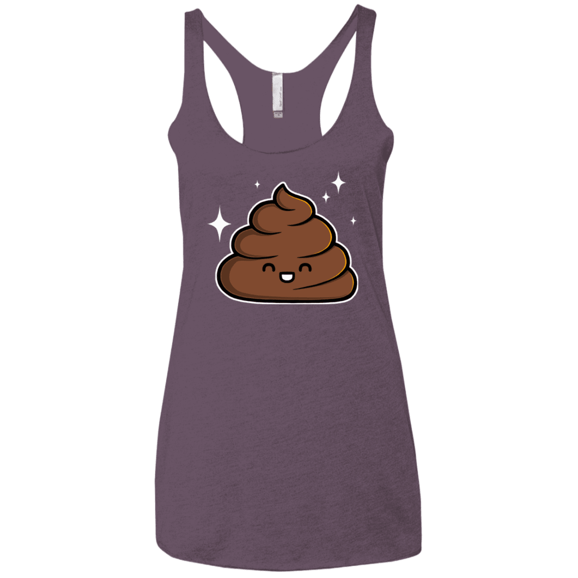 T-Shirts Vintage Purple / X-Small Cutie Poop Women's Triblend Racerback Tank