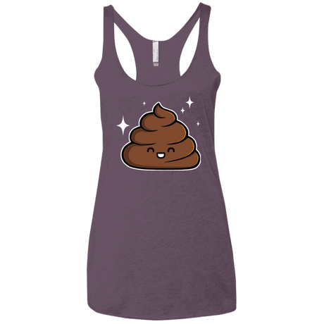 T-Shirts Vintage Purple / X-Small Cutie Poop Women's Triblend Racerback Tank