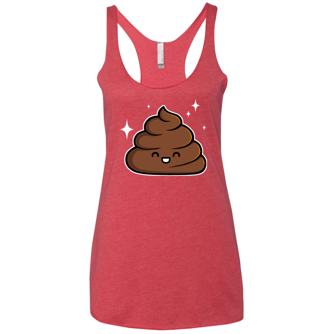 T-Shirts Vintage Red / X-Small Cutie Poop Women's Triblend Racerback Tank