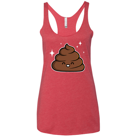 T-Shirts Vintage Red / X-Small Cutie Poop Women's Triblend Racerback Tank