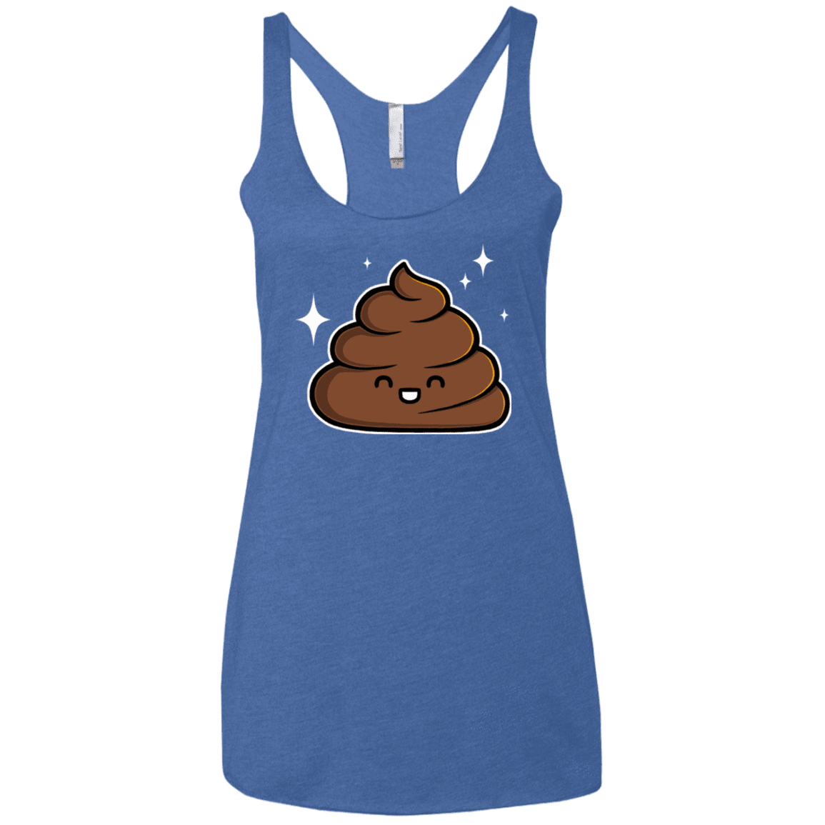 T-Shirts Vintage Royal / X-Small Cutie Poop Women's Triblend Racerback Tank
