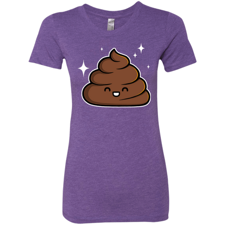 T-Shirts Purple Rush / Small Cutie Poop Women's Triblend T-Shirt