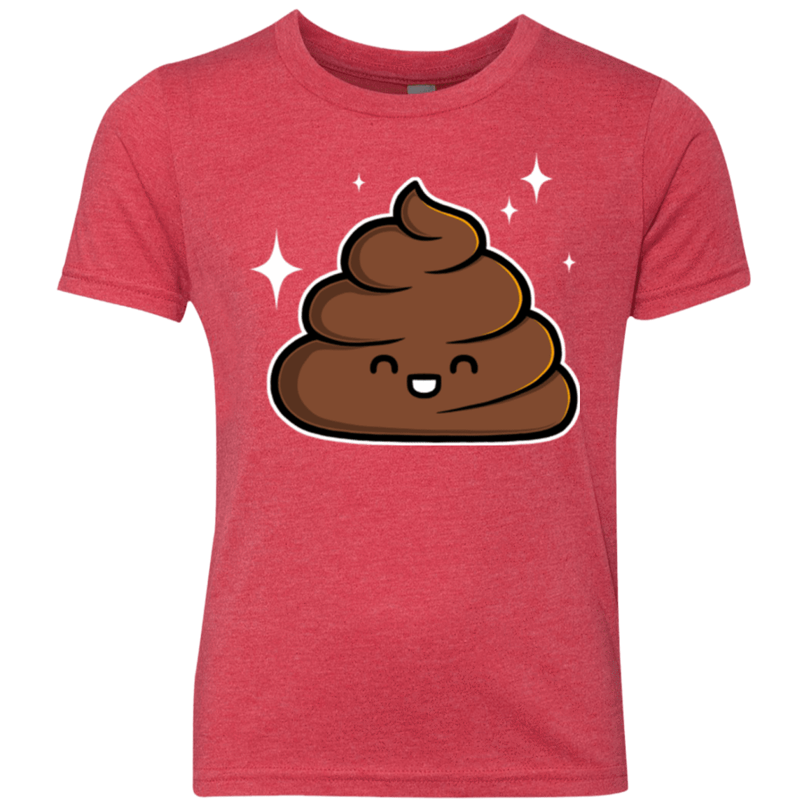 T-Shirts Vintage Red / YXS Cutie Poop Youth Triblend T-Shirt
