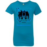 T-Shirts Turquoise / YXS Cyber Helmet Rokkuman Girls Premium T-Shirt