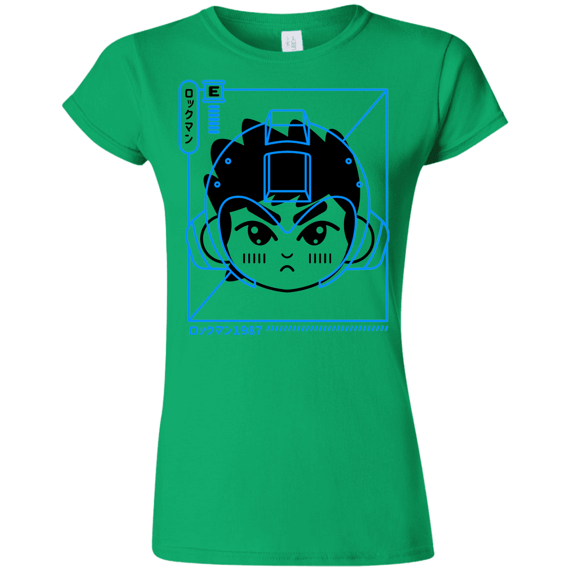 T-Shirts Irish Green / S Cyber Helmet Rokkuman Junior Slimmer-Fit T-Shirt