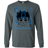 T-Shirts Dark Heather / S Cyber Helmet Rokkuman Men's Long Sleeve T-Shirt