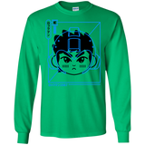 T-Shirts Irish Green / S Cyber Helmet Rokkuman Men's Long Sleeve T-Shirt