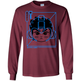 T-Shirts Maroon / S Cyber Helmet Rokkuman Men's Long Sleeve T-Shirt