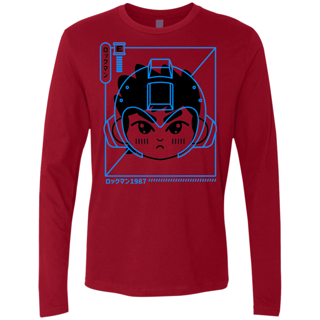 T-Shirts Cardinal / S Cyber Helmet Rokkuman Men's Premium Long Sleeve