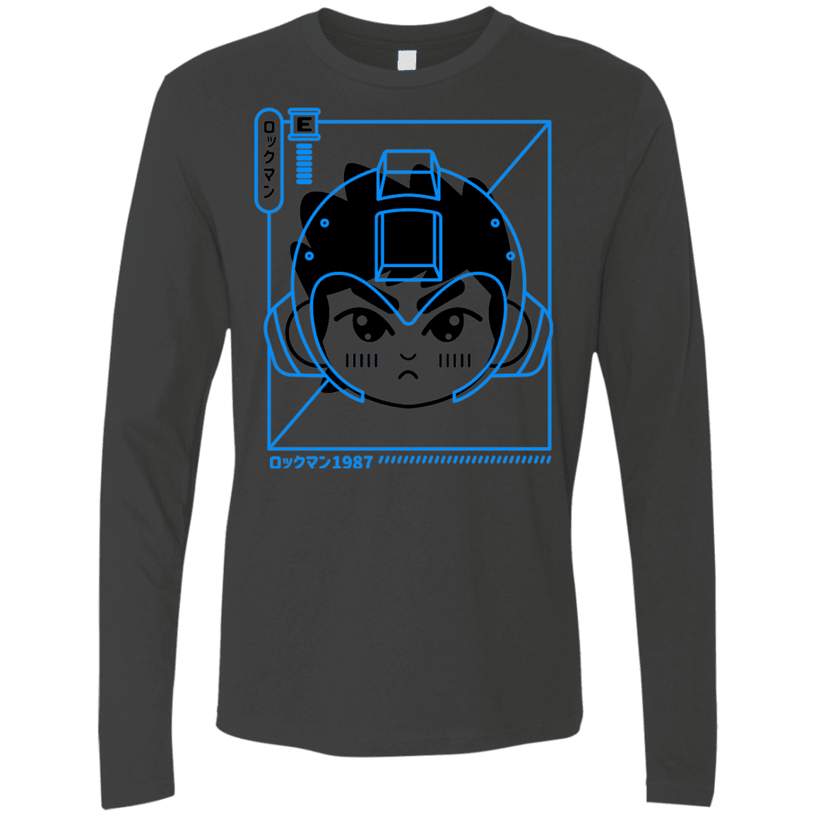 T-Shirts Heavy Metal / S Cyber Helmet Rokkuman Men's Premium Long Sleeve