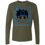 T-Shirts Military Green / S Cyber Helmet Rokkuman Men's Premium Long Sleeve