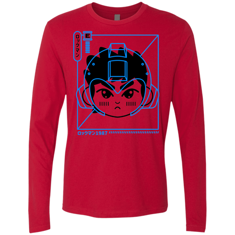 T-Shirts Red / S Cyber Helmet Rokkuman Men's Premium Long Sleeve