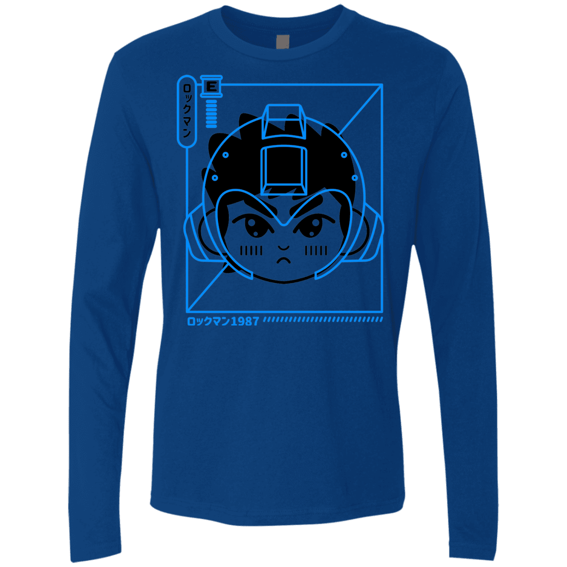 T-Shirts Royal / S Cyber Helmet Rokkuman Men's Premium Long Sleeve