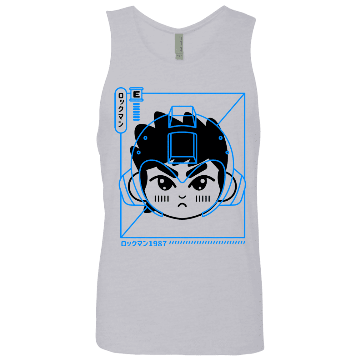 T-Shirts Heather Grey / S Cyber Helmet Rokkuman Men's Premium Tank Top