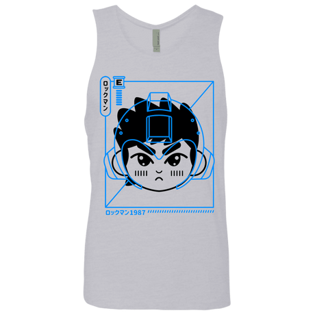 T-Shirts Heather Grey / S Cyber Helmet Rokkuman Men's Premium Tank Top