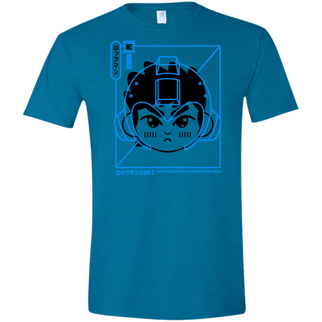 T-Shirts Antique Sapphire / S Cyber Helmet Rokkuman Men's Semi-Fitted Softstyle