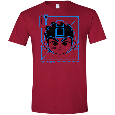 T-Shirts Cardinal Red / S Cyber Helmet Rokkuman Men's Semi-Fitted Softstyle