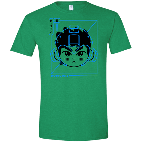 T-Shirts Heather Irish Green / S Cyber Helmet Rokkuman Men's Semi-Fitted Softstyle