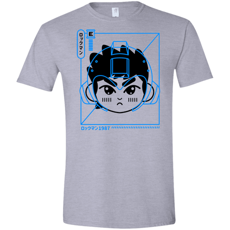 T-Shirts Sport Grey / X-Small Cyber Helmet Rokkuman Men's Semi-Fitted Softstyle