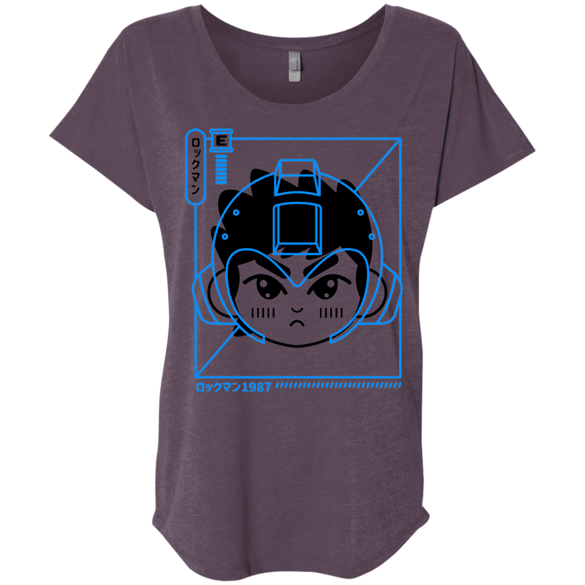 T-Shirts Vintage Purple / X-Small Cyber Helmet Rokkuman Triblend Dolman Sleeve