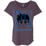 T-Shirts Vintage Purple / X-Small Cyber Helmet Rokkuman Triblend Dolman Sleeve