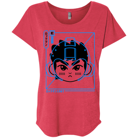 T-Shirts Vintage Red / X-Small Cyber Helmet Rokkuman Triblend Dolman Sleeve