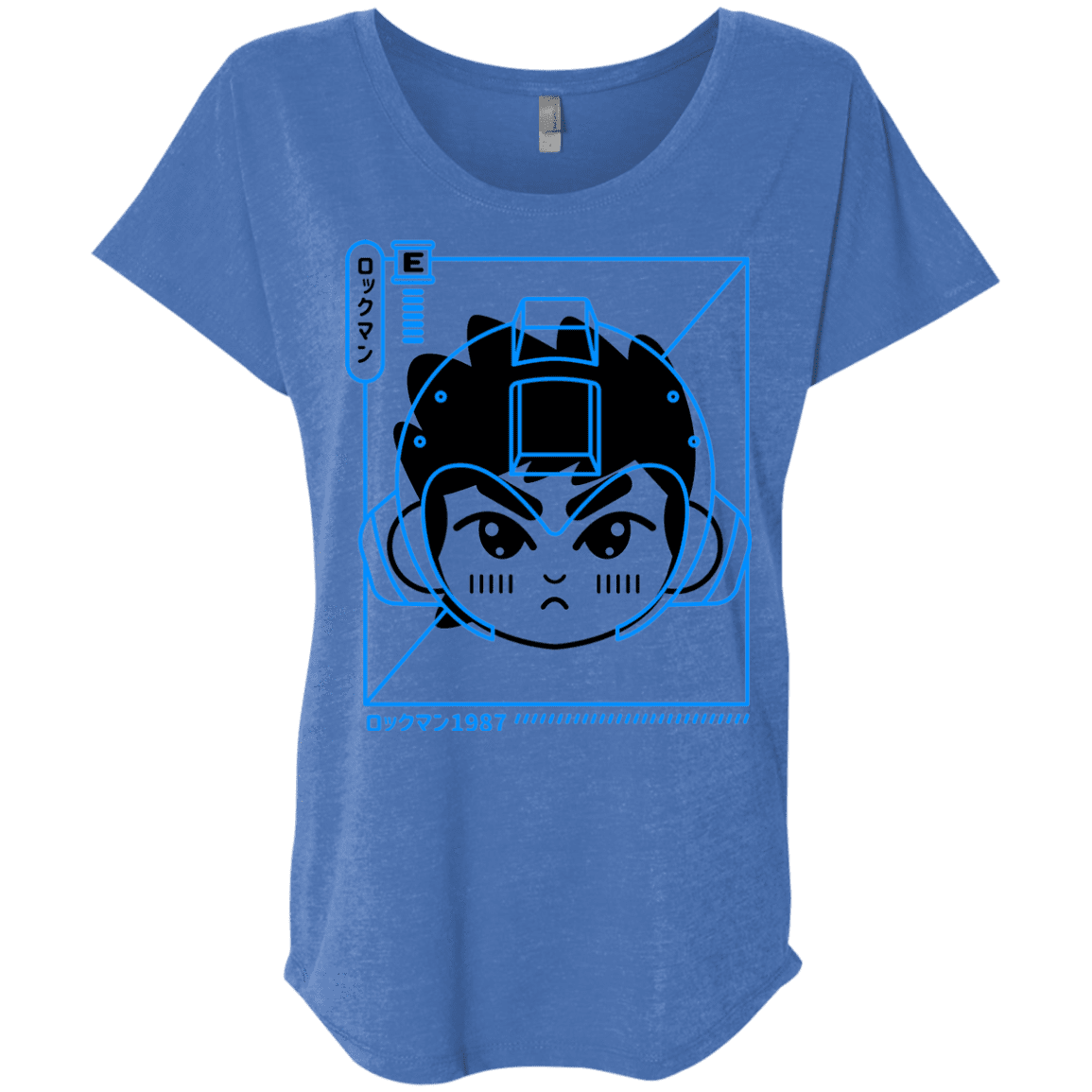 T-Shirts Vintage Royal / X-Small Cyber Helmet Rokkuman Triblend Dolman Sleeve