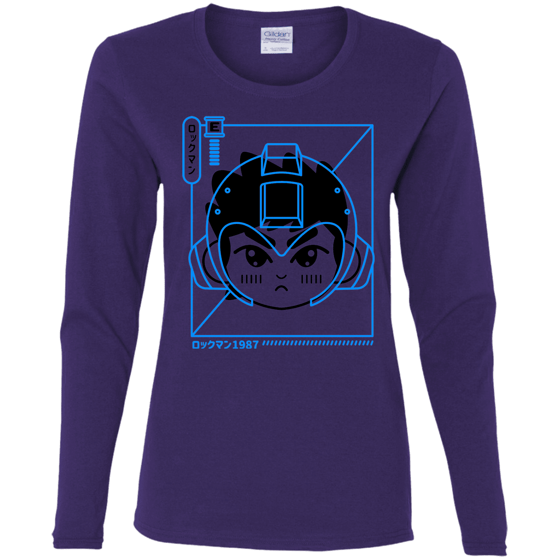 T-Shirts Purple / S Cyber Helmet Rokkuman Women's Long Sleeve T-Shirt