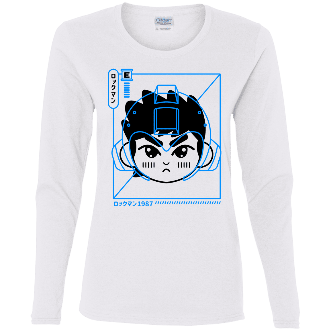 T-Shirts White / S Cyber Helmet Rokkuman Women's Long Sleeve T-Shirt