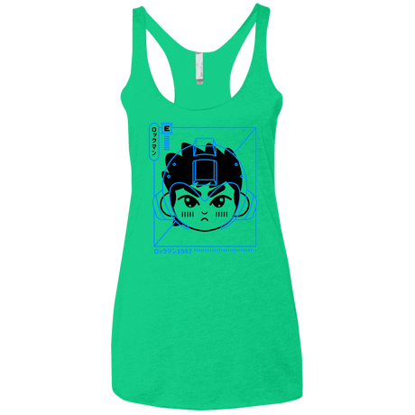 T-Shirts Envy / X-Small Cyber Helmet Rokkuman Women's Triblend Racerback Tank