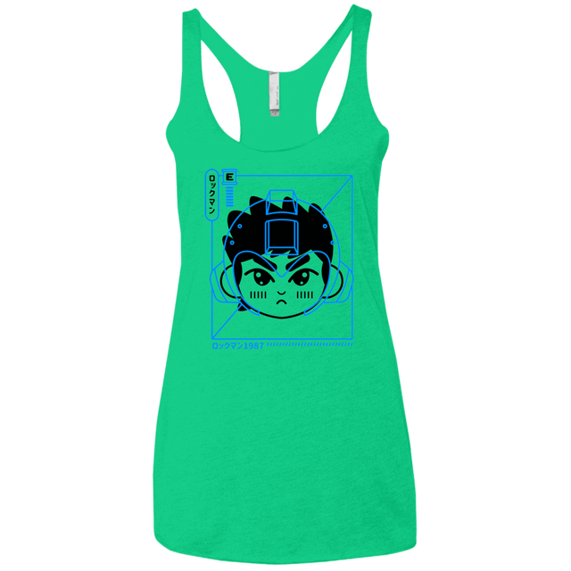 T-Shirts Envy / X-Small Cyber Helmet Rokkuman Women's Triblend Racerback Tank
