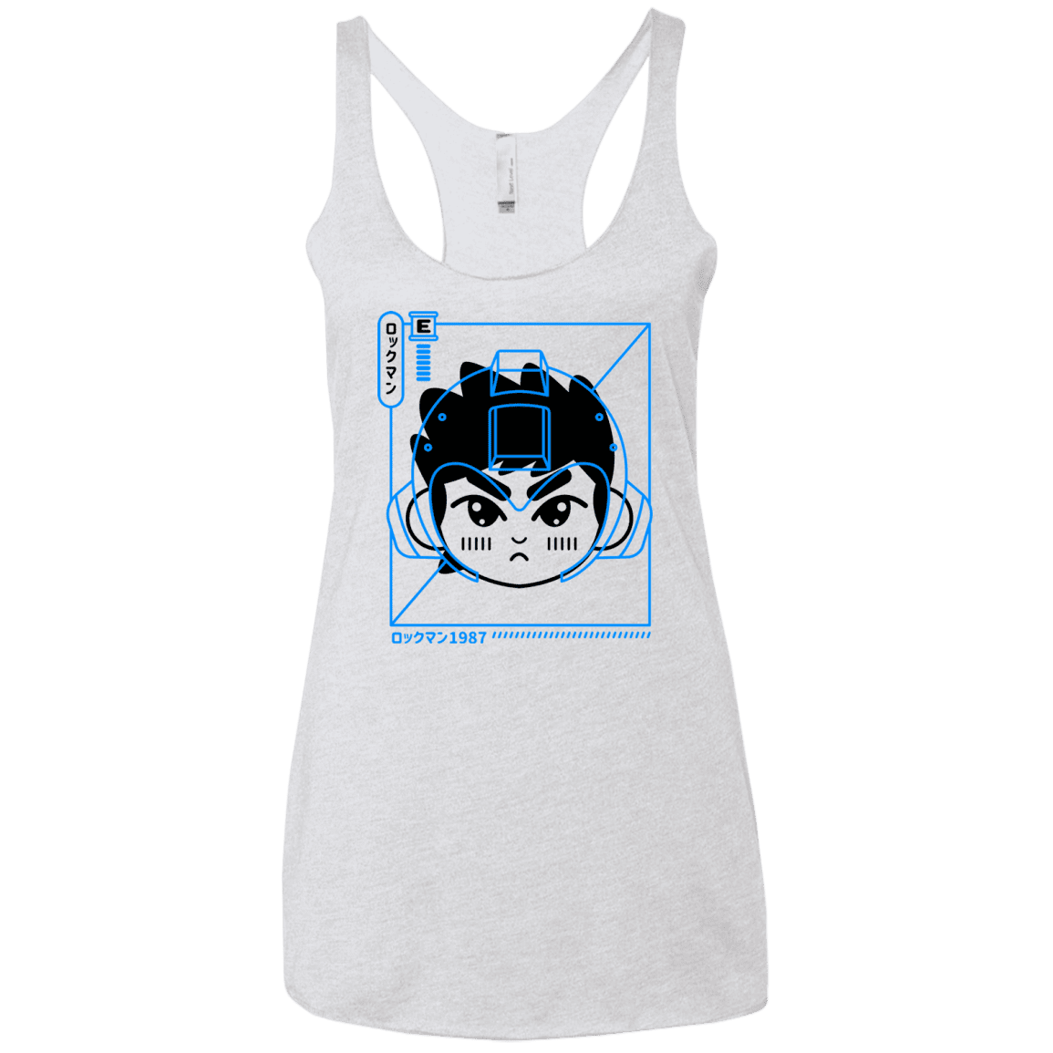 T-Shirts Heather White / X-Small Cyber Helmet Rokkuman Women's Triblend Racerback Tank