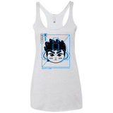 T-Shirts Heather White / X-Small Cyber Helmet Rokkuman Women's Triblend Racerback Tank