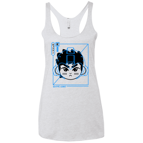 T-Shirts Heather White / X-Small Cyber Helmet Rokkuman Women's Triblend Racerback Tank