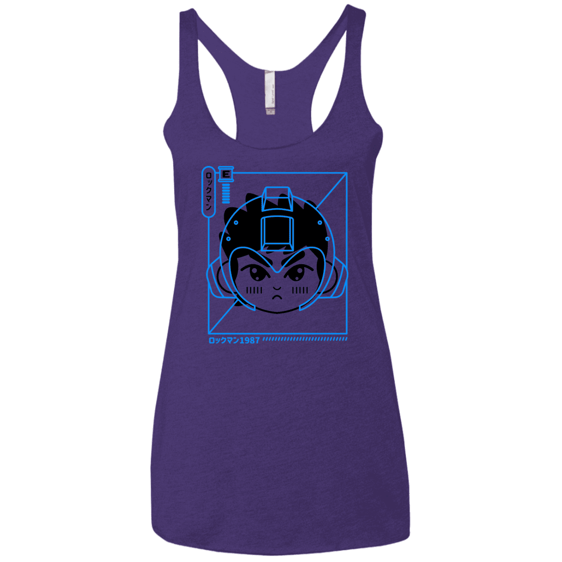 T-Shirts Purple Rush / X-Small Cyber Helmet Rokkuman Women's Triblend Racerback Tank