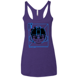 T-Shirts Purple Rush / X-Small Cyber Helmet Rokkuman Women's Triblend Racerback Tank