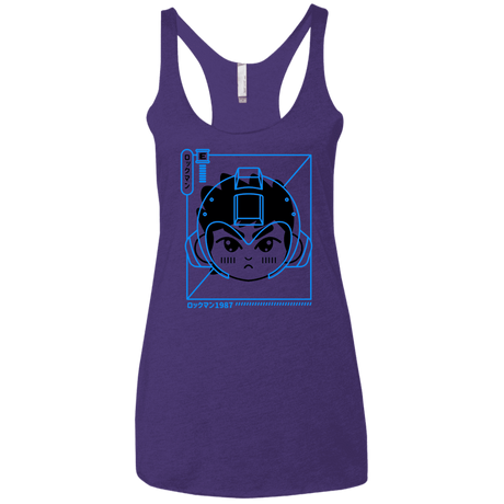 T-Shirts Purple Rush / X-Small Cyber Helmet Rokkuman Women's Triblend Racerback Tank