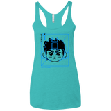 T-Shirts Tahiti Blue / X-Small Cyber Helmet Rokkuman Women's Triblend Racerback Tank