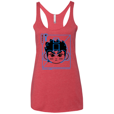 T-Shirts Vintage Red / X-Small Cyber Helmet Rokkuman Women's Triblend Racerback Tank