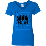 T-Shirts Royal / S Cyber Helmet Rokkuman Women's V-Neck T-Shirt